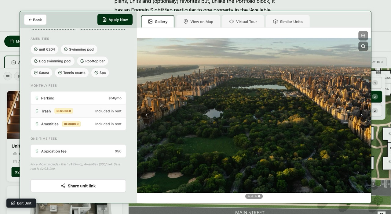 All-in pricing — monthly charge breakdown